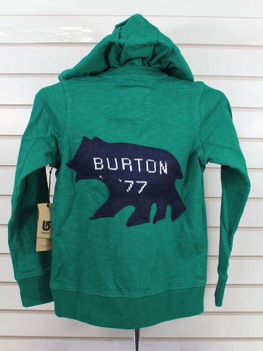 Burton Bearing Full Zip Hoodie Girl's Youth Medium Ultramarine Green New