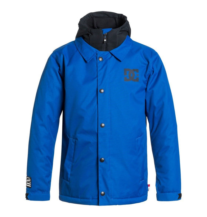 DC Cash Only Boys Youth Snowboard Jacket Medium Surf the Web Blue New