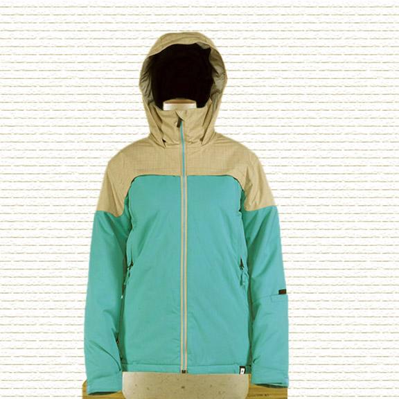 Ride Cedar Insulated Snowboard Jacket, Women's Medium, Aqua / Tan