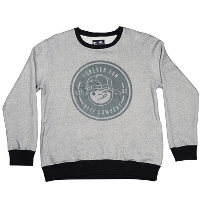Neff Daily Crew Sweatshirt Boys Youth Medium Grey