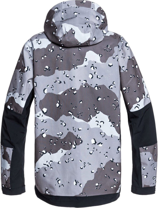 DC Command Shell Snowboard Jacket Men's Medium Chocolate Chip Greyscale Camo New