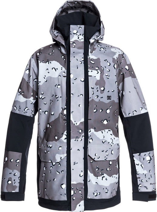 DC Command Shell Snowboard Jacket Men's Medium Chocolate Chip Greyscale Camo New