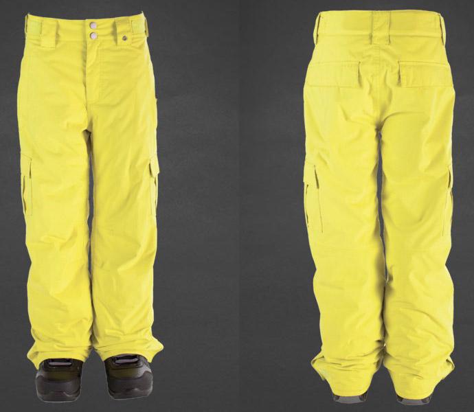 Nitro Decline Insulated Cargo Snow Pants Boys Youth Large (11-12) Citrus