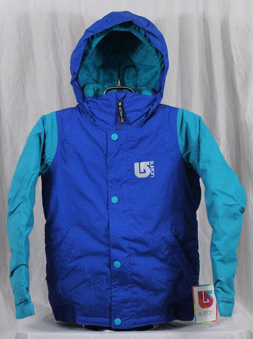 Burton Dulce Snowboard Jacket, Girls Youth Medium 10-12, Deja Blue / Starry New