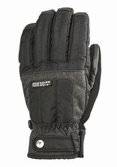 Rome Emblem Snowboarding Gloves, Men's Large, Black / Charcoal