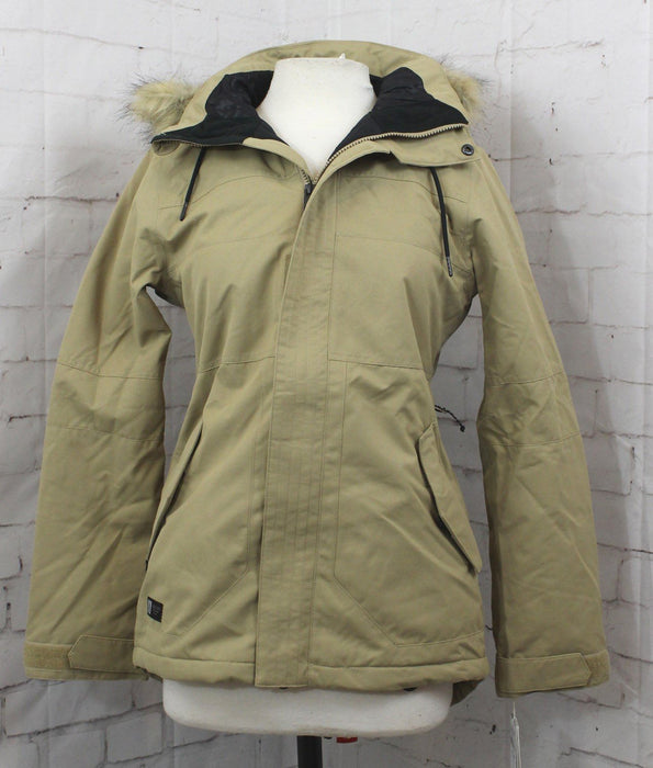 Volcom Fawn Insulated Snow Jacket, Women's Extra Large XL, Dark Khaki New