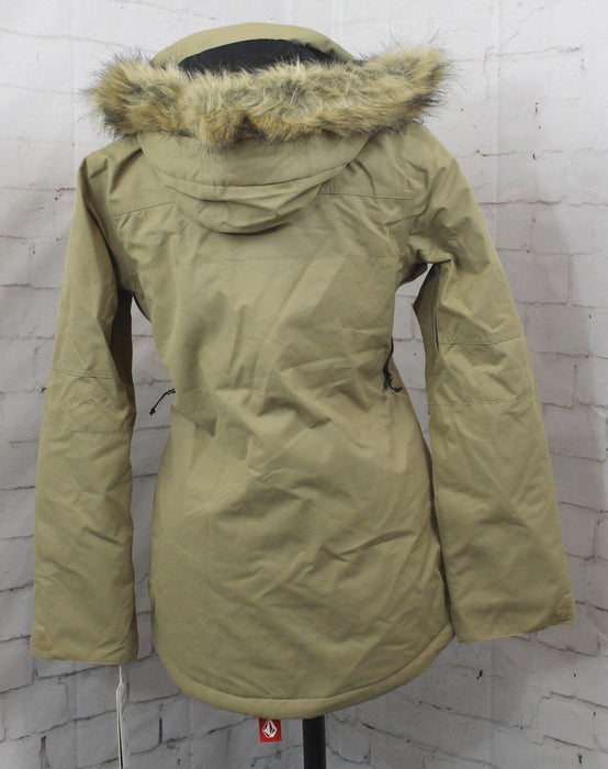 Volcom Fawn Insulated Snow Jacket, Women's Extra Small XS, Dark Khaki New