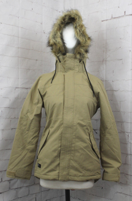 Volcom Fawn Insulated Snow Jacket, Women's Extra Small XS, Dark Khaki New