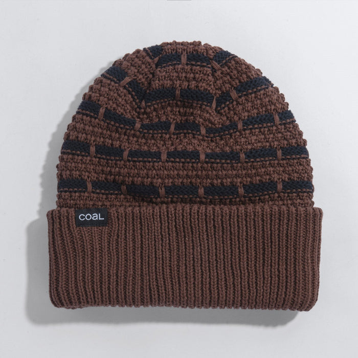 Coal The Fir Mid Length Organic Cotton Beanie Unisex OSFM Brown Black New