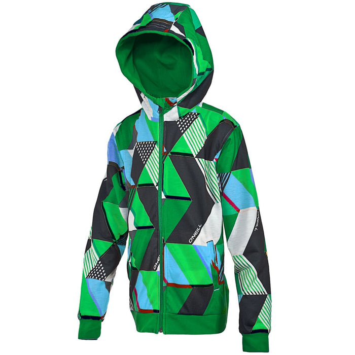 O'Neill Hubble Reversible Full Zip Fleece Hoodie Boys Youth 8 / 140 Simply Green