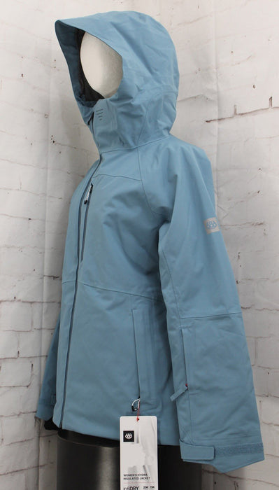 686 GLCR Hydra Insulated Snow Jacket Womens Large Steel Blue New