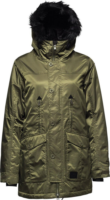 L1TA Juno Parka Snowboard Jacket Womens Size Small Military