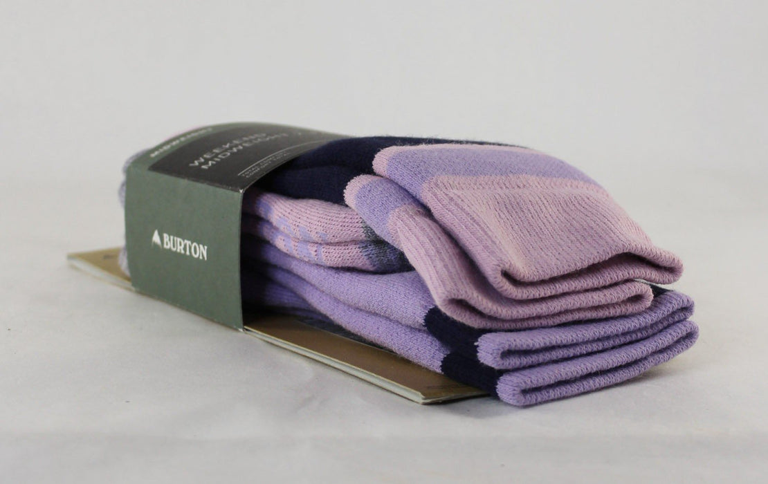Burton Kid's Weekend Midweight 2-Pack Socks Youth S/M, Orchid Pink Violet New