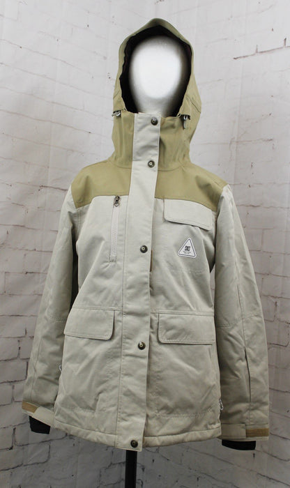 DC Liberate Snowboard Jacket, Women's Size Medium, Silver Lining Tan New