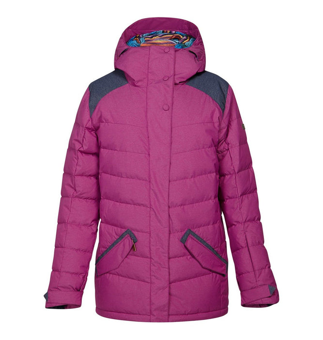 DC Liberty Down Insulated Snowboard Jacket Women's Medium Hollyhock New