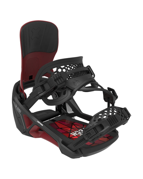 Bent Metal Lightning Supermatic Snowboard Bindings XL Men's 11-13 Black Red New