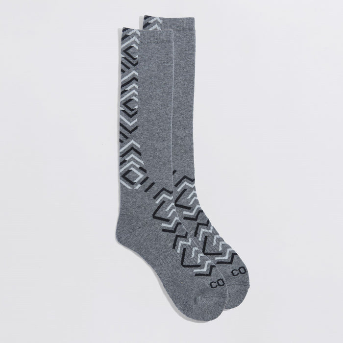 Coal Lightweight Snow Socks, L/XL Men's 8.5-12.5 Women's 10-14, Grey White New