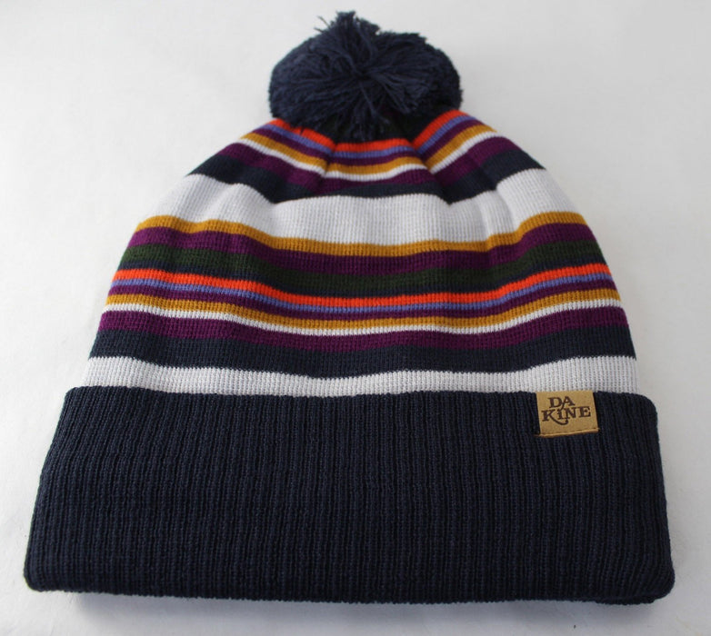 Dakine Lisa Wool Blend Spacedye Knit Fleece Lined Pom Beanie Naval Academy New