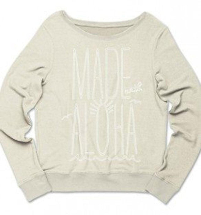 Dakine Made with Aloha Long Sleeve Pullover Sweatshirt Women's Medium Turtledove