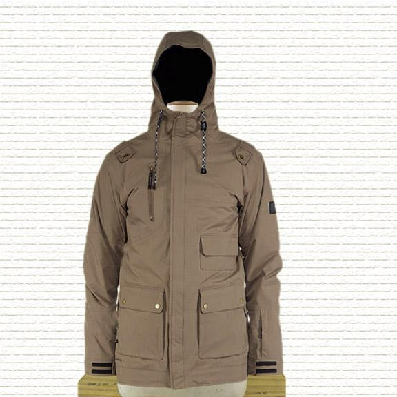 Ride Cappel Magnificent Insulated Snowboard Jacket, Mens Large Putty / Brown