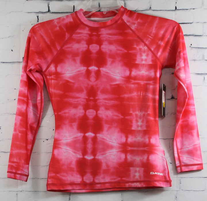 Dakine Women's Maira Long Sleeve Rashguard Shirt Medium Poppy Red Tiedye New