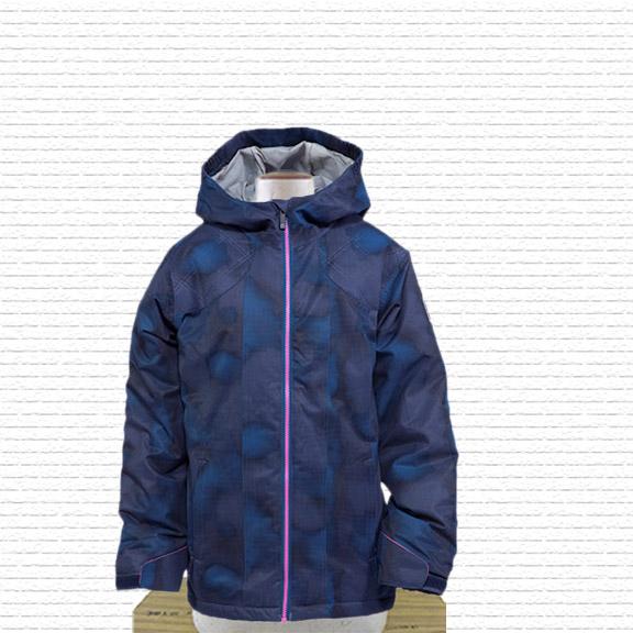 Ride Malibu Insulated Snowboard Jacket, Girls Youth Medium (10-12), Navy Dot