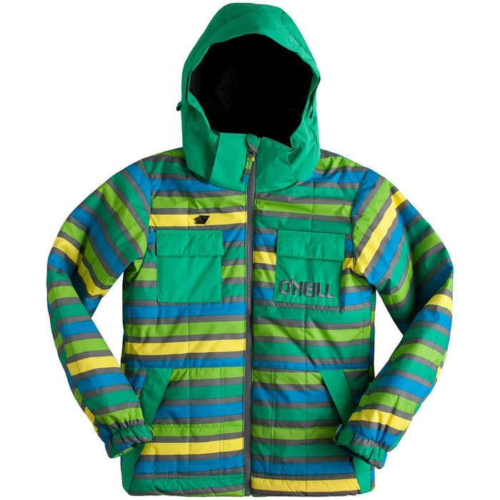 O'Neill Escape Maxwell Snowboard Jacket Boys Youth Size 10 / 152 Green AOP