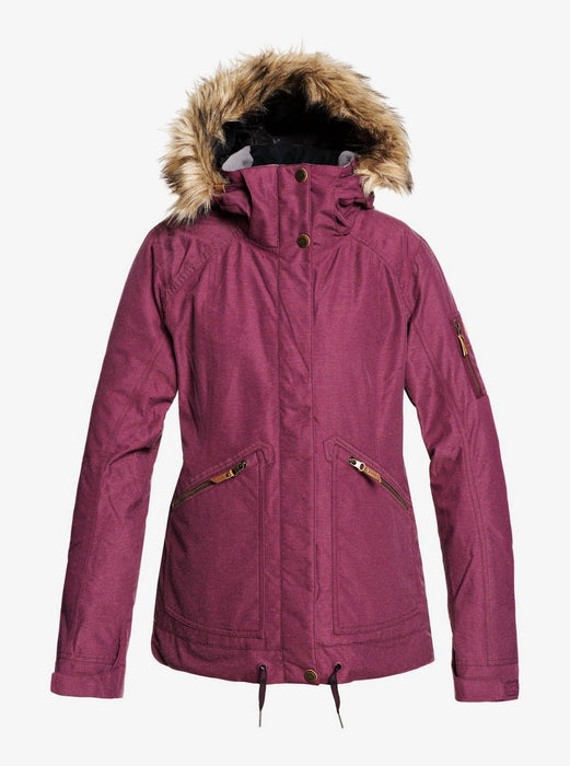 Roxy Meade Insulated Snowboard Jacket, Women's XS Extra Small, Grape Wine New