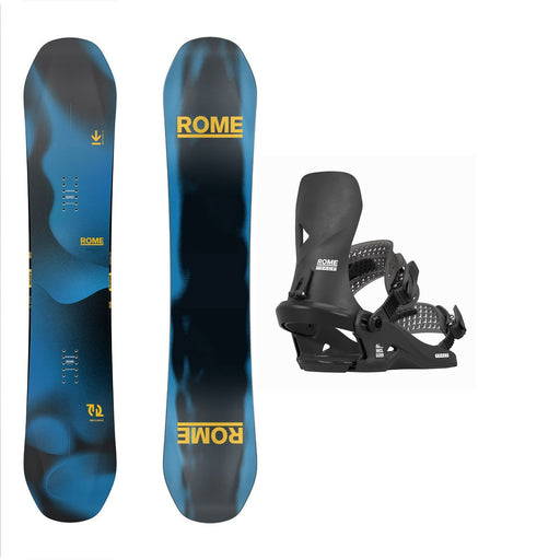 Rome Mechanic Men's Snowboard 159 cm with Trace HW Bindings, Black New — Boarderline Insanity