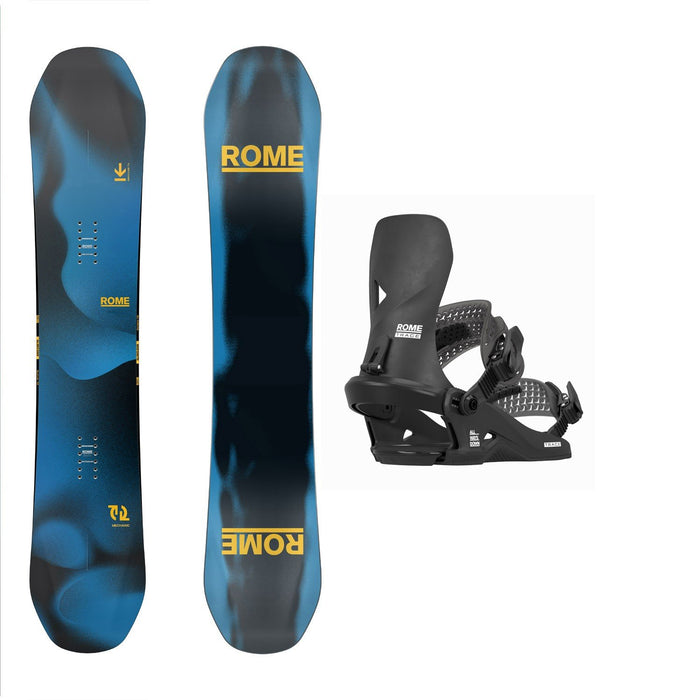 Rome Mechanic Men's Snowboard 159 cm with Trace HW Bindings, Black New 2026
