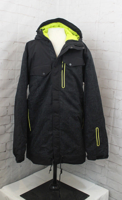O'Neill Mens Meteorite Snowboard Jacket Large Black Out New