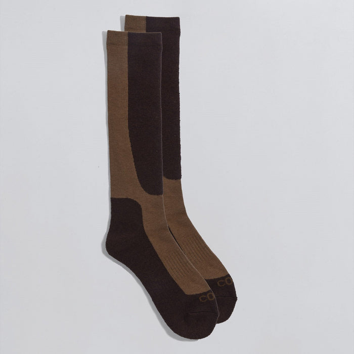 Coal Midweight Snow Socks, L/XL Men's 8.5-12.5 Women's 10-14, Brown Light Brown