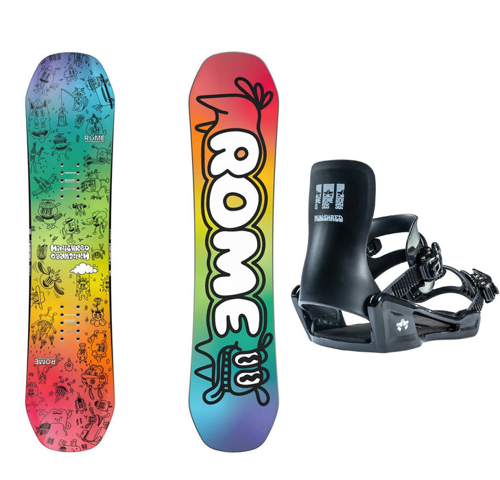 Rome Minishred Youth Snowboard 120 cm with Small (2K-5k) Bindings New