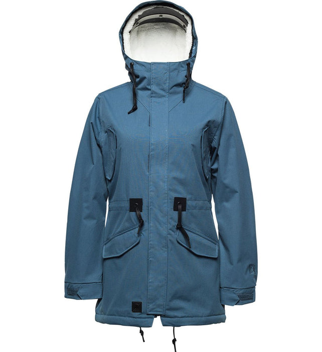 L1TA Molina Snowboard Jacket Womens Size Small Grey Blue