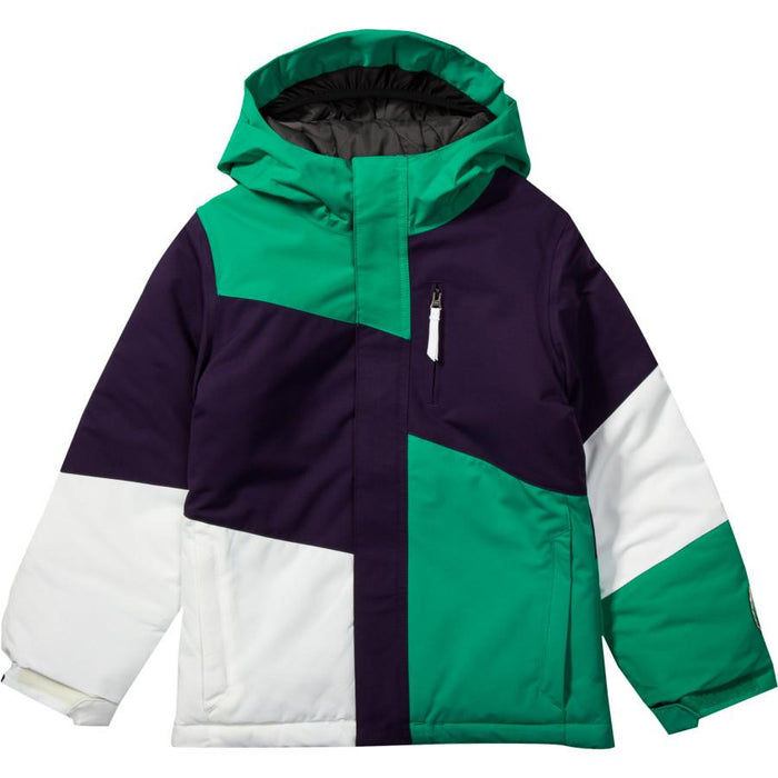 Bonfire Myrtle Insulated Snow Jacket, Unisex Youth Medium (10-12) Green / Purple