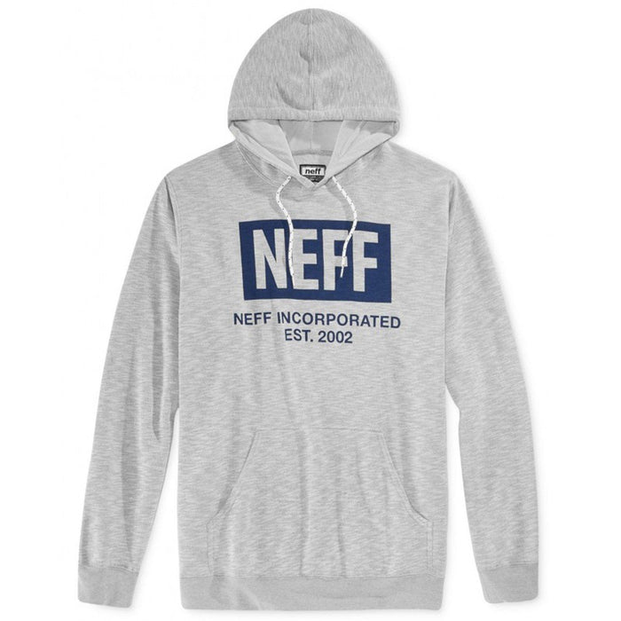 Neff World Pull Over Hoodie, Men's Medium, Grey Heather