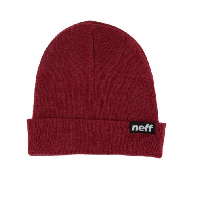 NEFF Ryder Acrylic Knit Fold Beanie Maroon, One Size Fits Most New