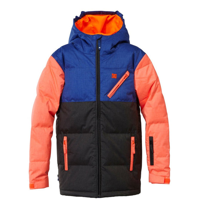 DC Noise Snowboard Jacket Boys Youth Medium Mazarine Blue Orange Caviar New