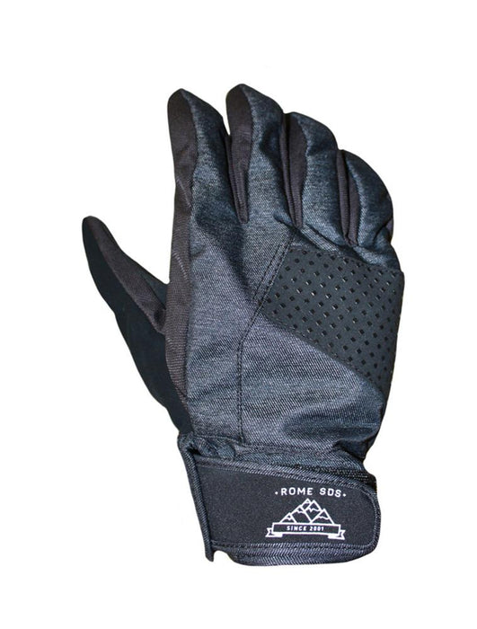 Rome Mens Nomad Gloves Snowboard Small Black Denim New 2015