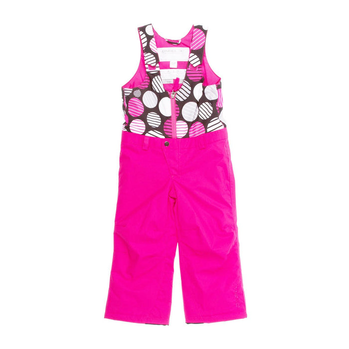 O'Neill Park Ski Bib Pants, Toddler Girl's Size 4T / 104, Pink / Polka Dot