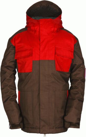 Bonfire Patrol Insulated Snow Jacket, Unisex Youth Medium(10-12) Brown / Red New