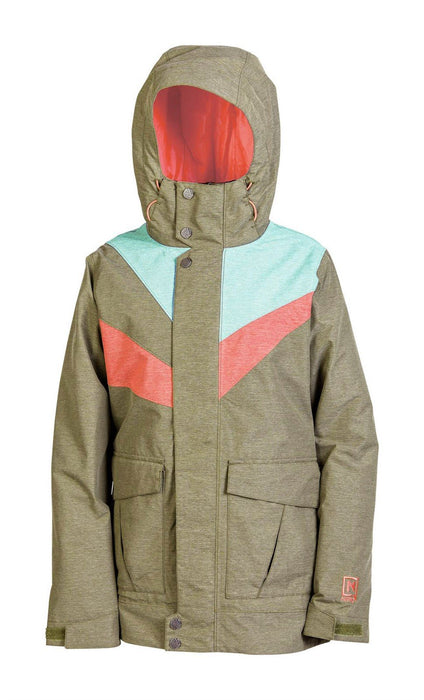 Nitro Perfect Kiss Snowboard Jacket Womens Small Dark Army Aqua Watermelon