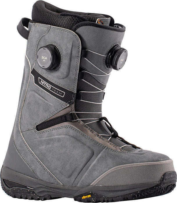 Nitro Team Boa Snowboard Boots US Men's Size 11 Dark Grey New 2027