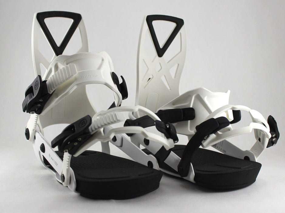 Ride A-4 Snowboard Bindings, Medium (Men's US Size 6-10) White 2024 - Demo