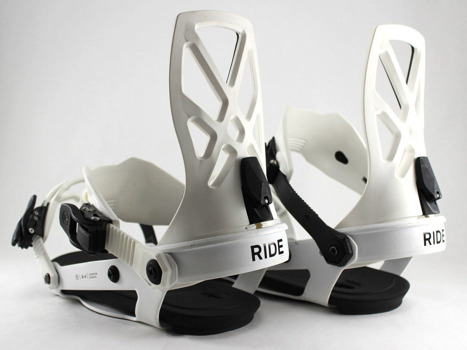 Ride A-4 Snowboard Bindings, Medium (Men's US Size 6-10) White 2024 - Demo