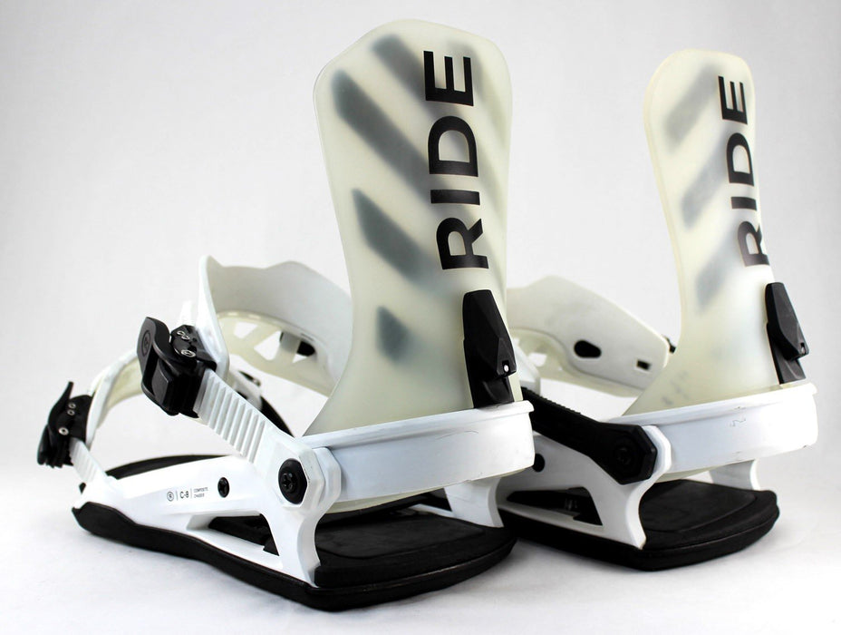 Ride C-8 Snowboard Bindings Medium (Men's US Size 6-10) White 2024 - Demo