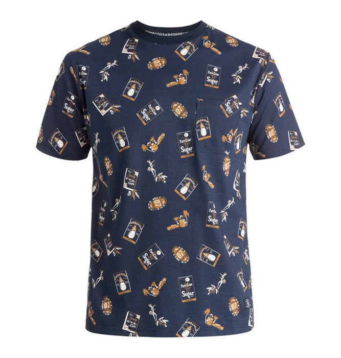 DC Men's Ravencrest Pocket Short Sleeve T-Shirt Medium Habana Blue Iris New