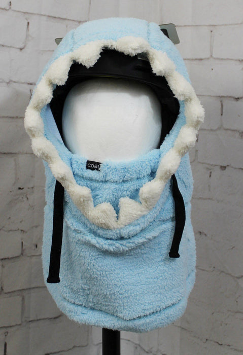 Coal The Ridge Kids Fleece Hood Over Helmet Balaclava Light Blue Shark New