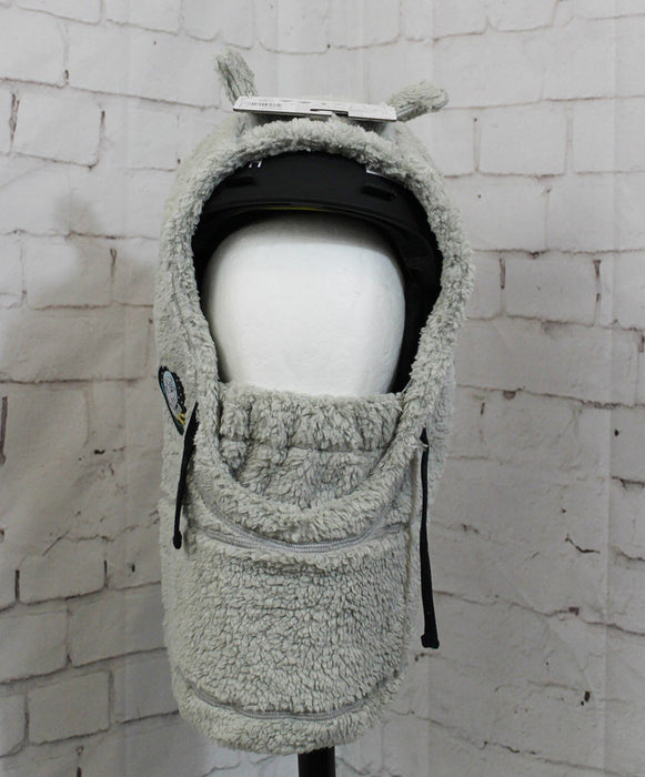 Coal The Ridge Kids Fleece Hood Over Helmet Balaclava Light Grey Yeti New