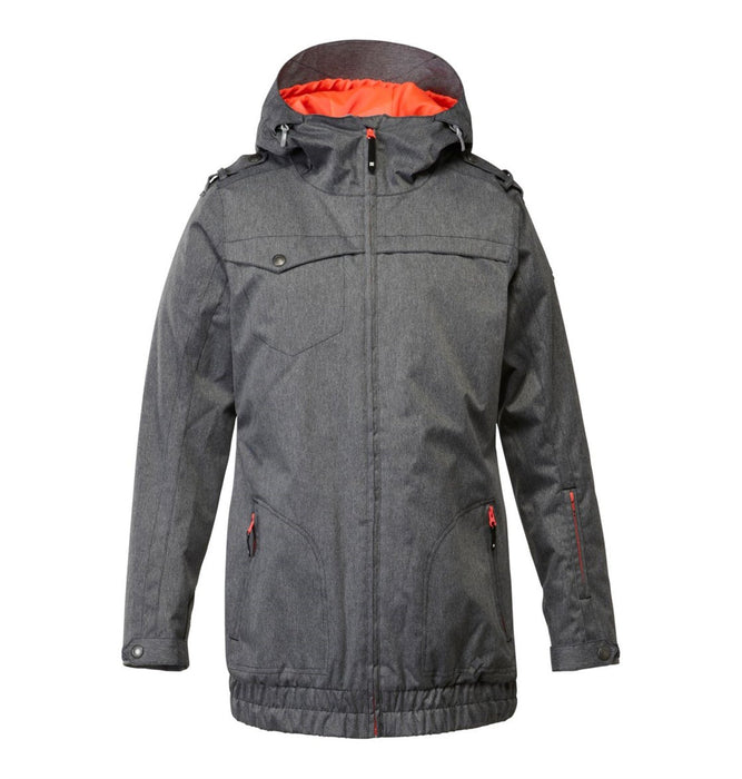 DC Riji Insulated Snowboard Jacket Women's Medium Caviar Black Gray New